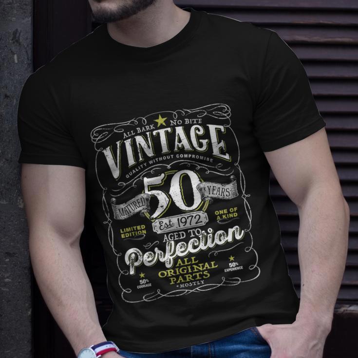 Vintage 50Th Birthday For Him 1972 Aged To Perfection Tshirt Unisex T-Shirt Gifts for Him