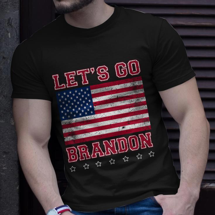 Vintage Lets Go Brandon American Flag Tshirt Unisex T-Shirt Gifts for Him