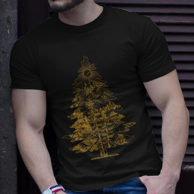Vintage Nature Lover Pine Tree Forest Tshirt Unisex T-Shirt Gifts for Him
