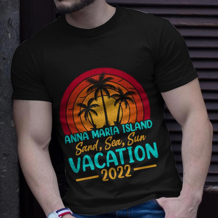 Vintage Sunset Summer Vacation 2022 Anna Maria Island Beach Cool Gift Unisex T-Shirt Gifts for Him