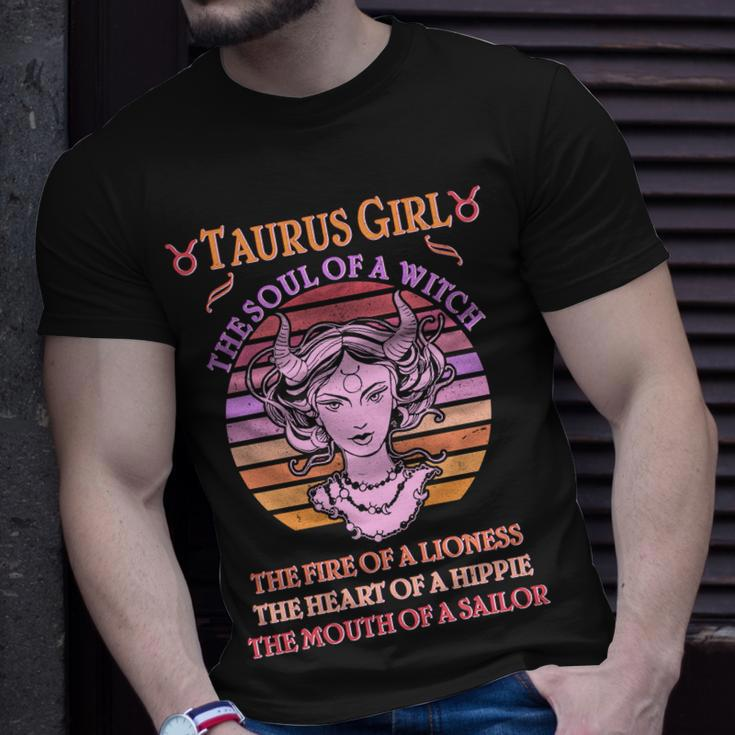 Vintage Taurus Girl Zodiac Birthday Unisex T-Shirt Gifts for Him