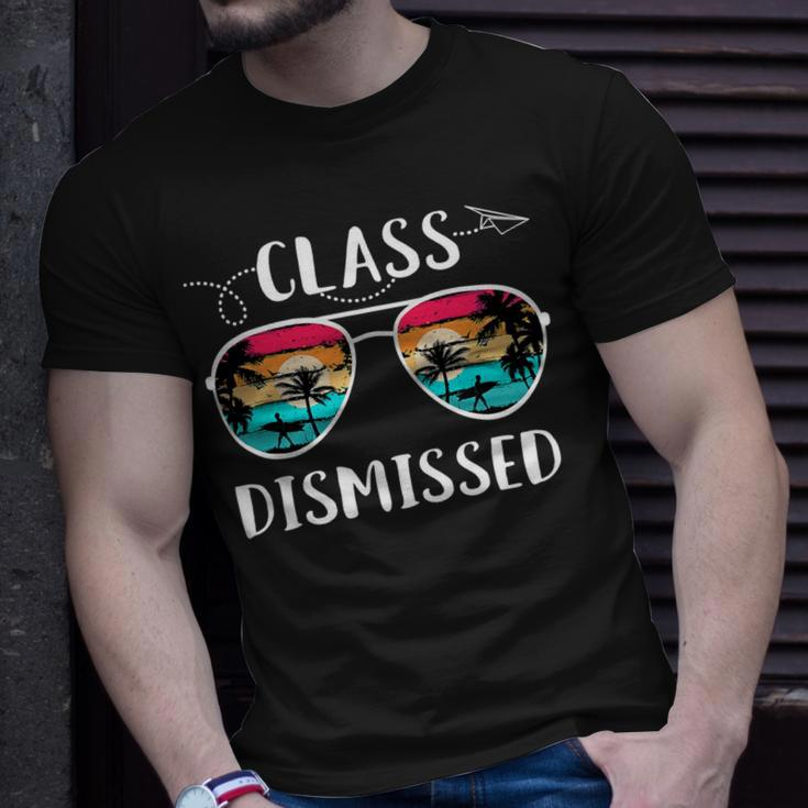 Vintage Teacher Class Dismissed Sunglasses Sunset Surfing V2 Unisex T-Shirt Gifts for Him