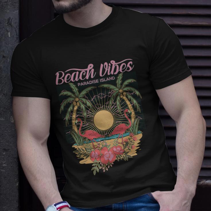 Vintage Tropical Beach Vibes Paradise Island Unisex T-Shirt Gifts for Him