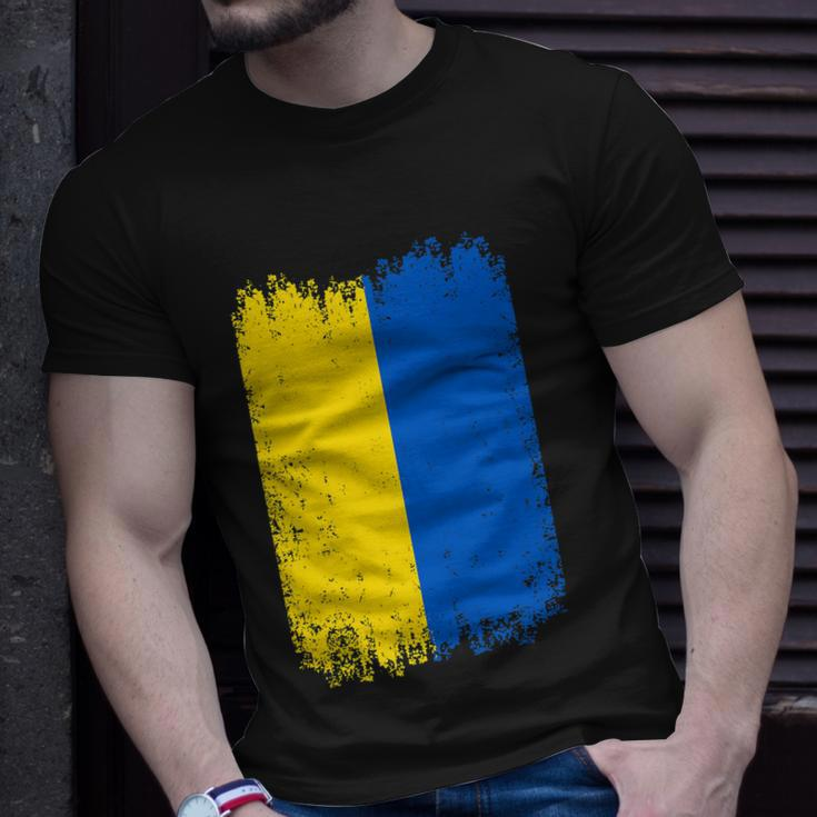 Vintage Ukraine Ukrainian National Flag Patriotic Ukrainians Unisex T-Shirt Gifts for Him