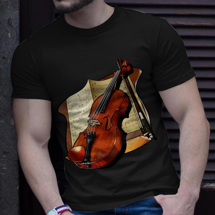 Violin And Sheet Music Tshirt Unisex T-Shirt Gifts for Him