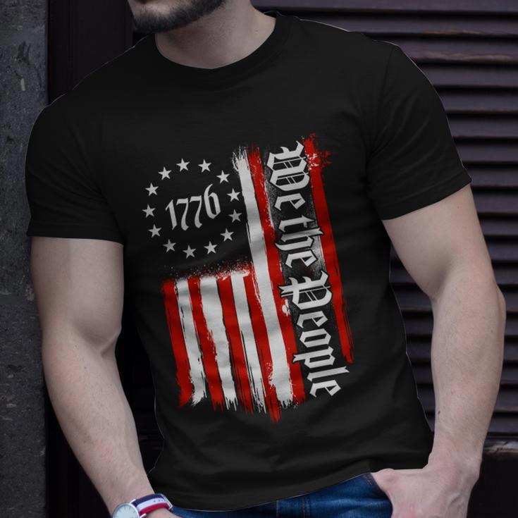 We The People 1776 Distressed Usa American Flag Tshirt Unisex T-Shirt Gifts for Him