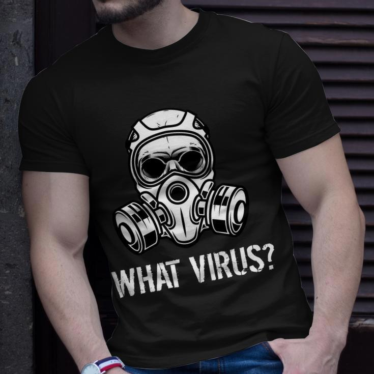 What Virus Funny Gas Mask Unisex T-Shirt Gifts for Him