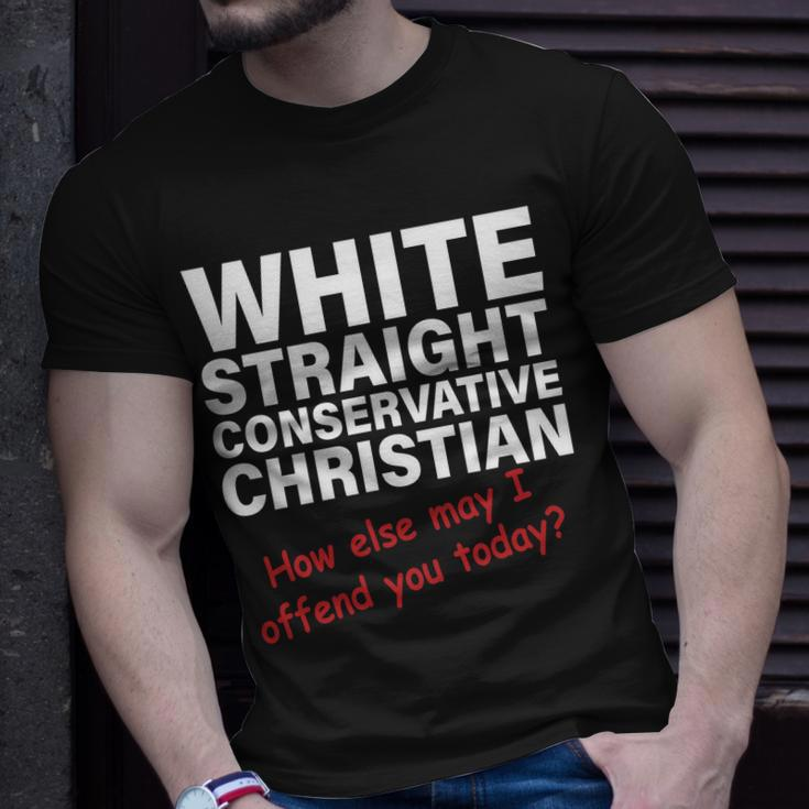 White Straight Conservative Christian V2 Unisex T-Shirt Gifts for Him