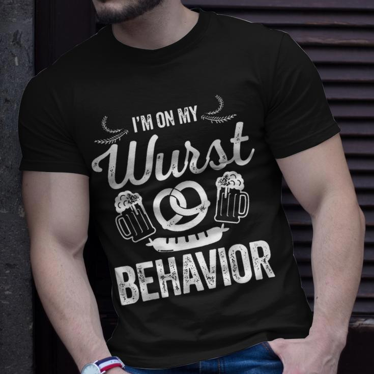 Wurst Behavior Oktoberfest German Festival T-shirt Gifts for Him