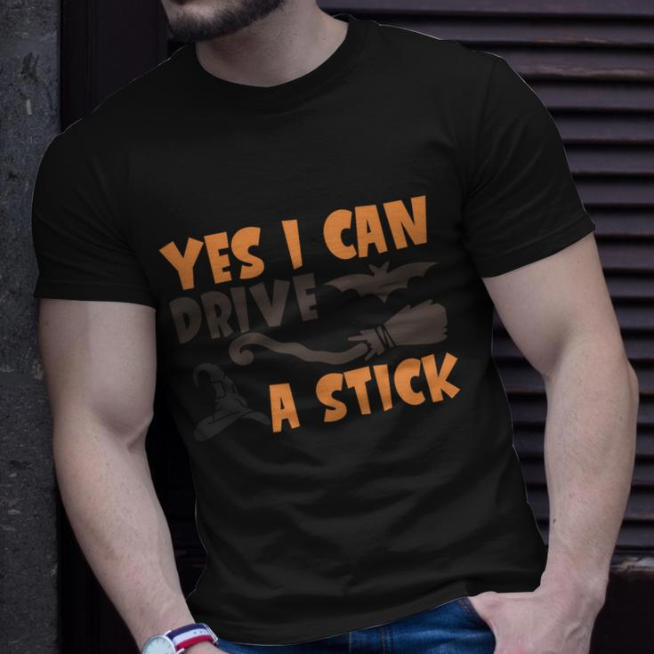 Yes I Can Drive A Stick Halloween Quote V5 Unisex T-Shirt Gifts for Him
