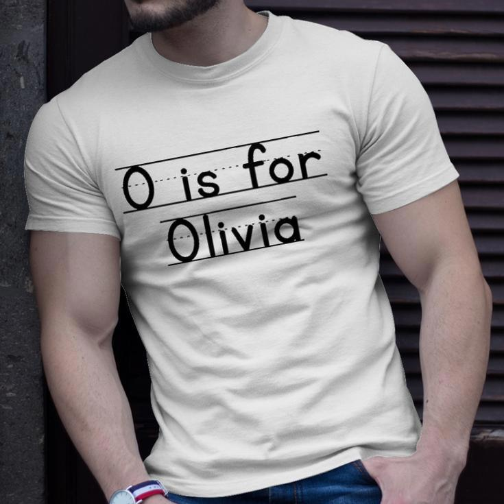 Back To School O Is For Olivia First Day Of School Kids Unisex T-Shirt Gifts for Him