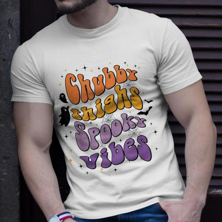 Chubby Thighs And Spooky Vibes Happy Halloween Unisex T-Shirt Gifts for Him