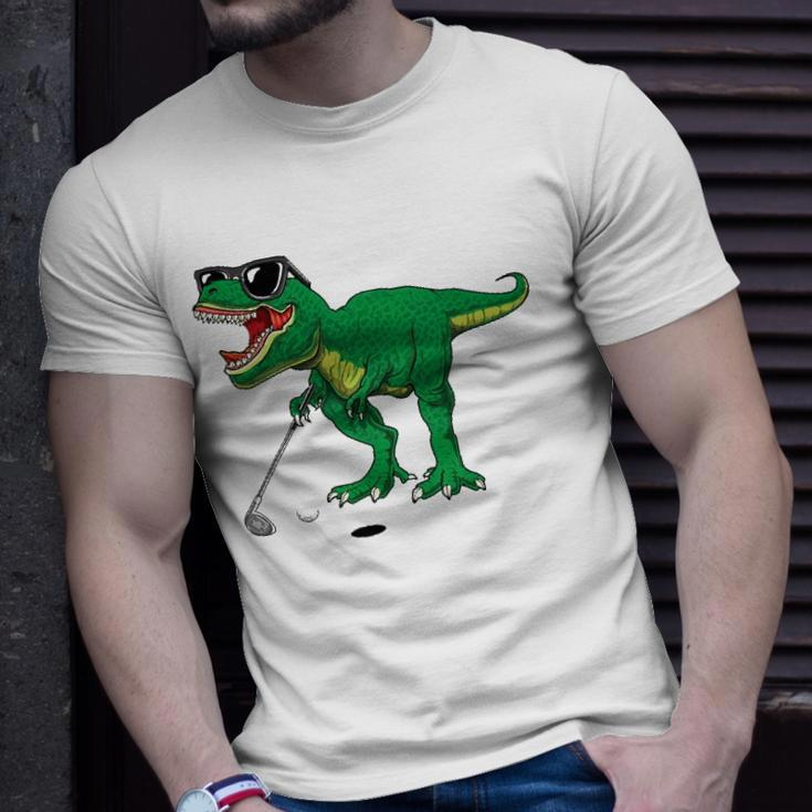 Cuterex Dinosaur Boys Golfing Lover Trex Dino Golf Gifts Unisex T-Shirt Gifts for Him