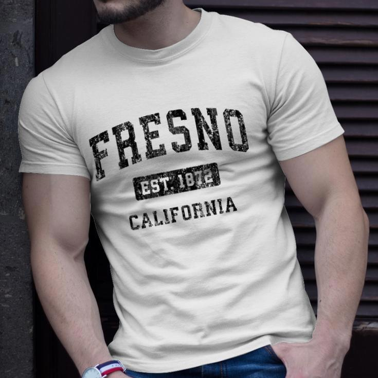 Fresno California Ca Vintage Sports Design Black Design Unisex T-Shirt Gifts for Him