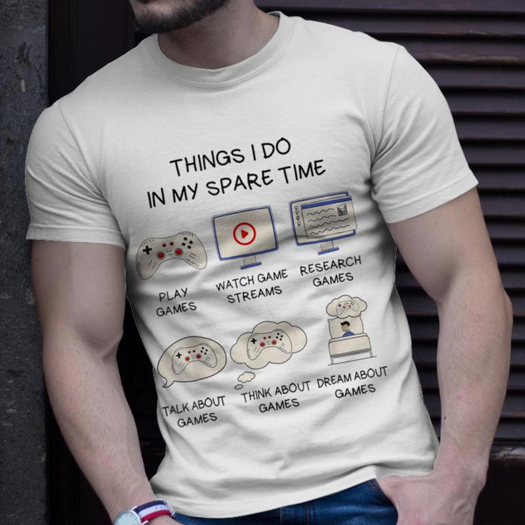 Gamer Things I Do In My Spare Time Gaming V2 T-shirt Gifts for Him