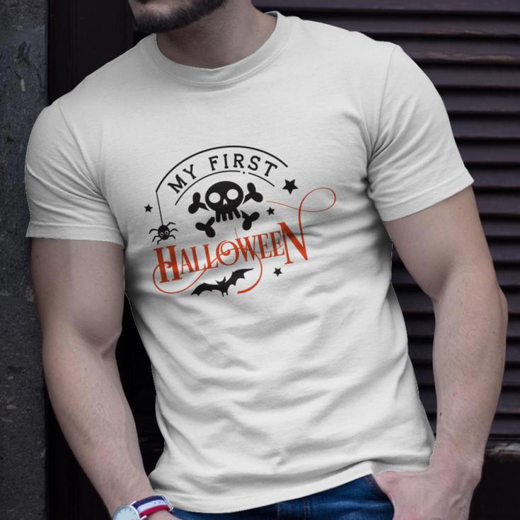 Halloween My First Halloweenblack And Orange Men Women T-shirt Graphic Print Casual Unisex Tee Gifts for Him