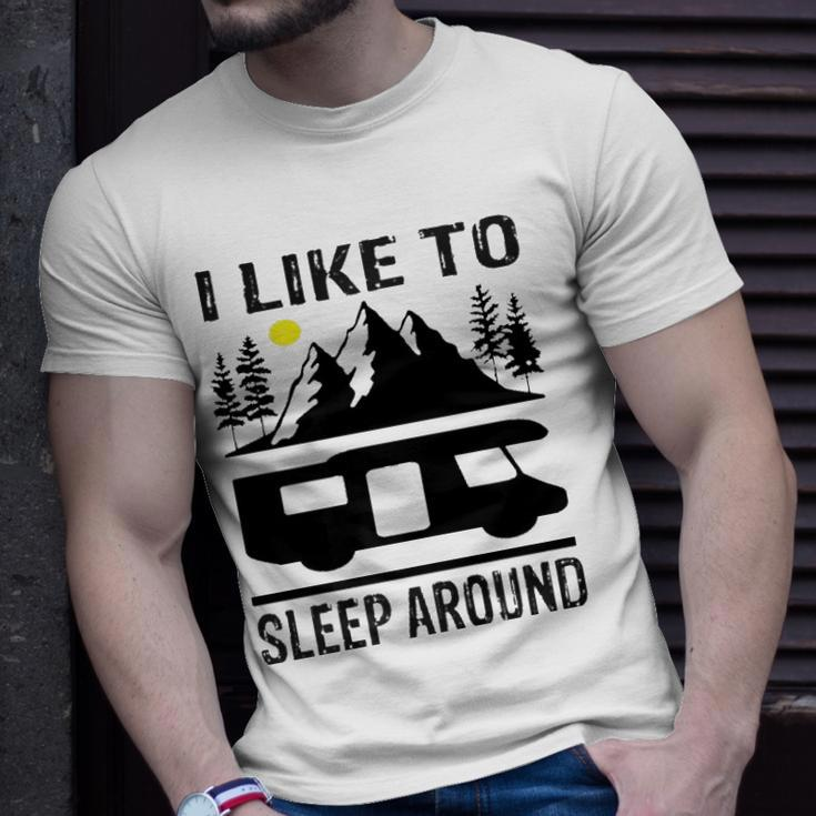 I Like To Sleep Around Camper Unisex T-Shirt Gifts for Him