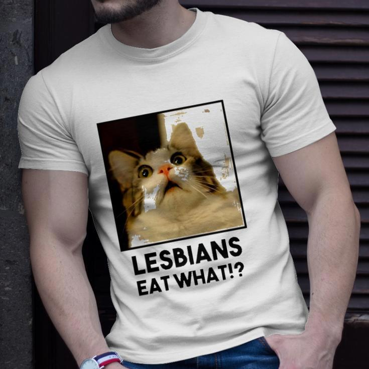 Lesbian Eat What Funny Cat Unisex T-Shirt Gifts for Him