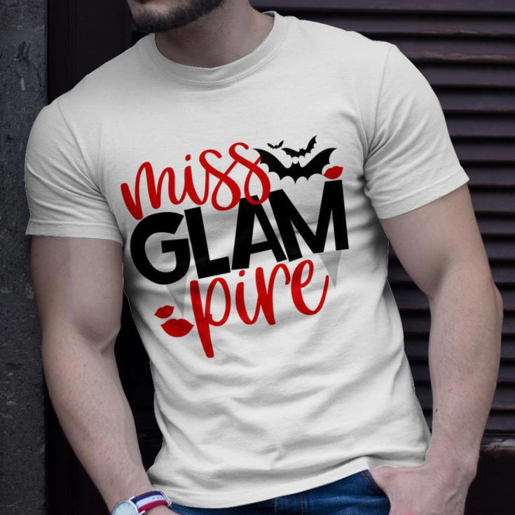 Little Miss Glam Pire Vampire Halloween Cute Kids Girls Bat Fangs Unisex T-Shirt Gifts for Him