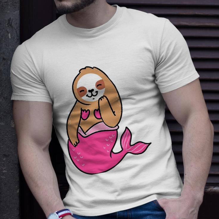 Mermaid Sloth Cute Sloth Unisex T-Shirt Gifts for Him