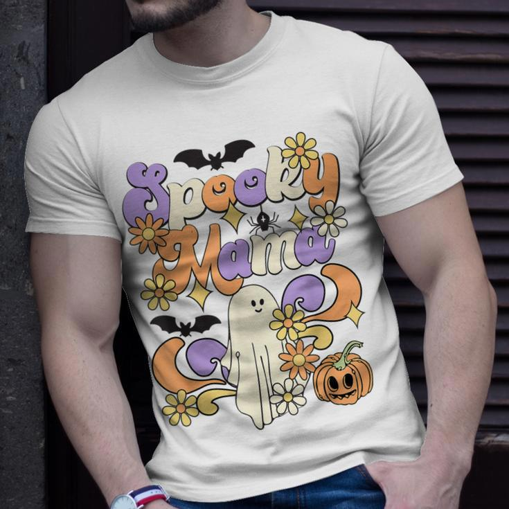 Spooky Mama Floral Ghost Boo Mom And Babe Matching Halloween Unisex T-Shirt Gifts for Him