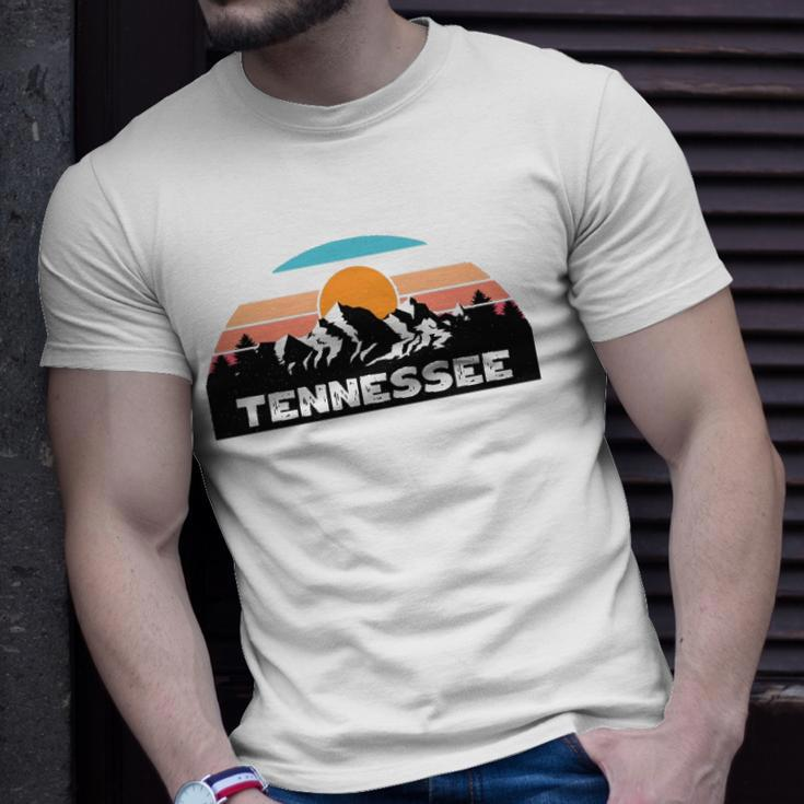 Tennessee Retro Vintage Sunset Mountain Tennessee Lovers Unisex T-Shirt Gifts for Him