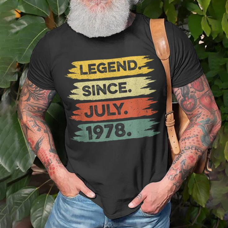 44Th Birthday Retro Vintage Legend Since July 1978 Unisex T-Shirt Gifts for Old Men