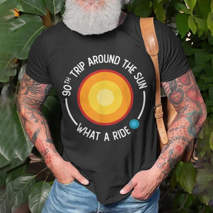 90Th Birthday Retro 90Th Trip Around The Sun What A Ride Unisex T-Shirt Gifts for Old Men