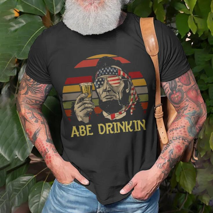 Abe Drinkin V2 Unisex T-Shirt Gifts for Old Men