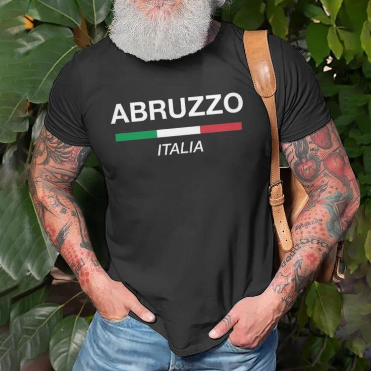 Abruzzo Italian Name Italy Flag Italia Family Surname Unisex T-Shirt Gifts for Old Men