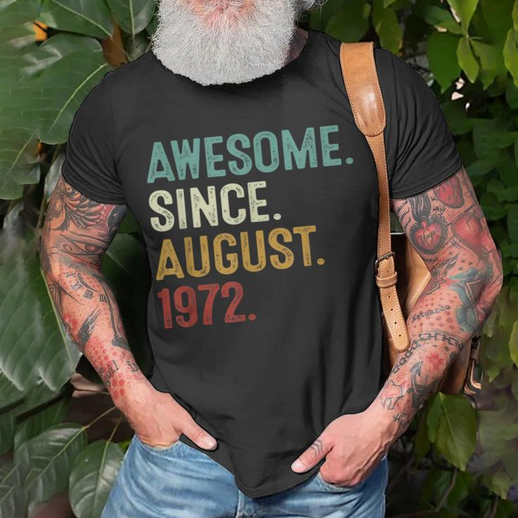 Awesome Since August 1972 50 Years Old 50Th Birthday T-shirt Gifts for Old Men