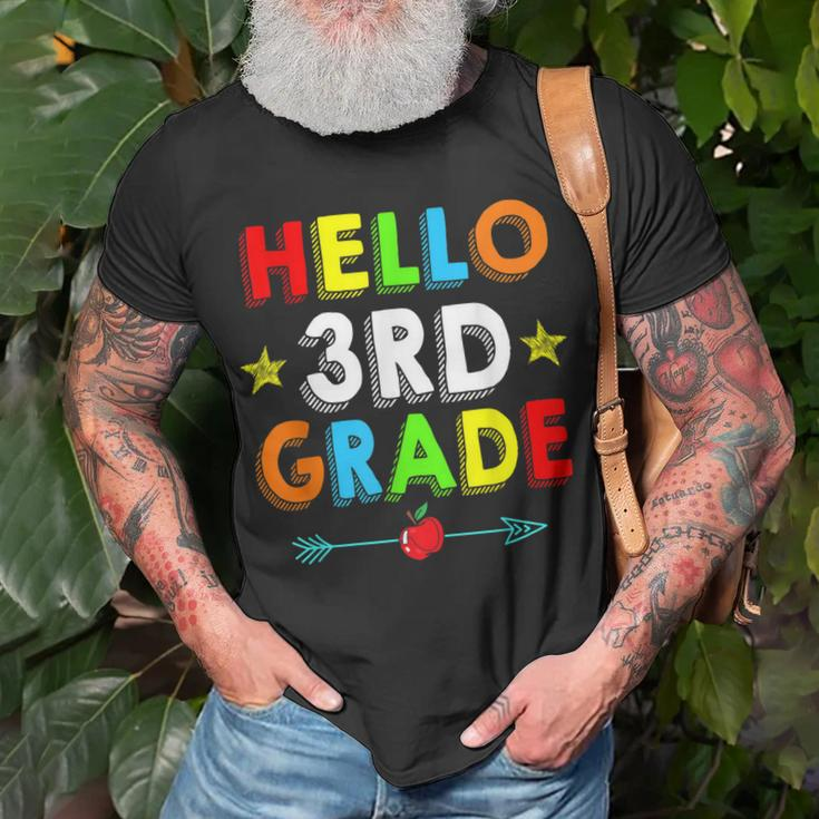 Back To School Hello 3Rd Grade Kids Teacher Student Unisex T-Shirt Gifts for Old Men