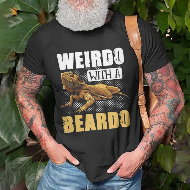Bearded Dragon Weirdo With A Beardo Reptiles Unisex T-Shirt Gifts for Old Men