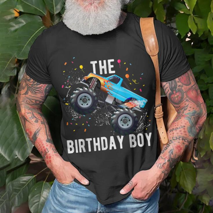 Birthday Boy Monster Truck Family Matching Unisex T-Shirt Gifts for Old Men