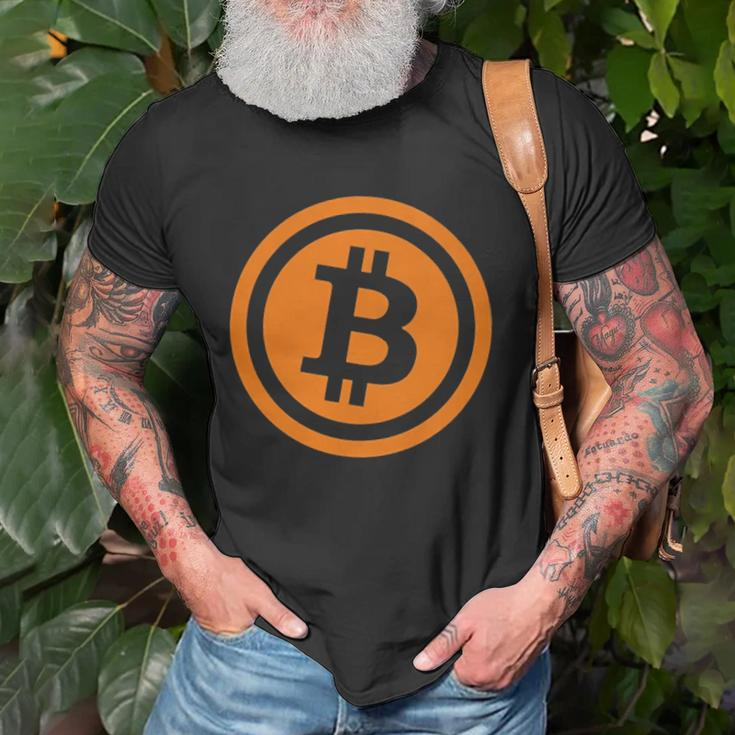 Bitcoin Logo Emblem Cryptocurrency Blockchains Bitcoin Unisex T-Shirt Gifts for Old Men