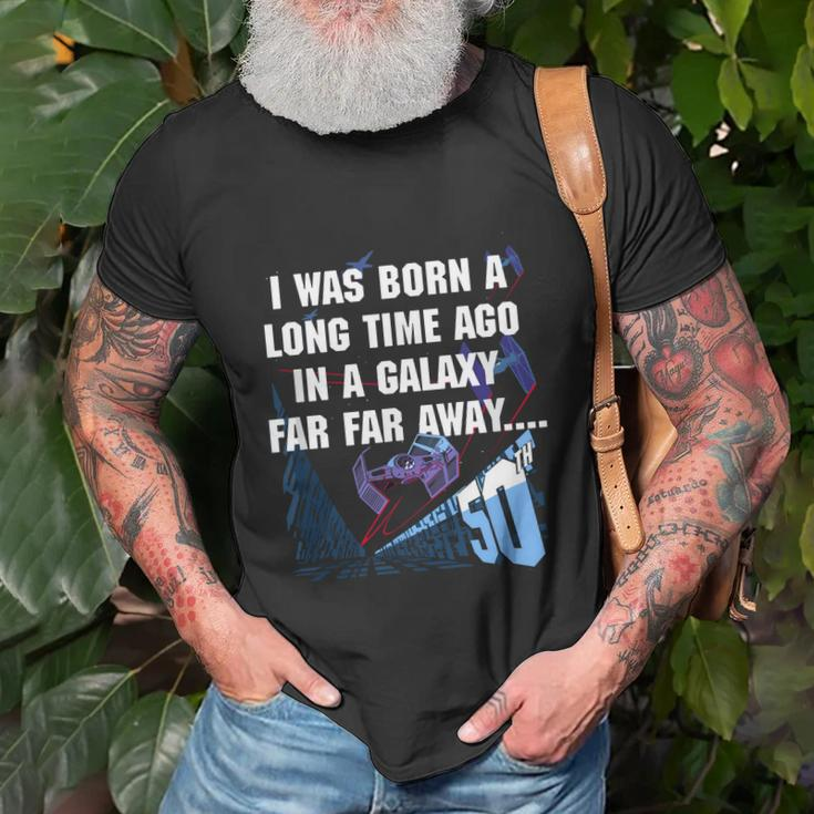 I Was Born A Long Time Ago 50Th Birthday Portrait T-Shirt Gifts for Old Men