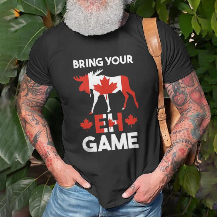 Bring Your Eh Game Canada V2 Unisex T-Shirt Gifts for Old Men