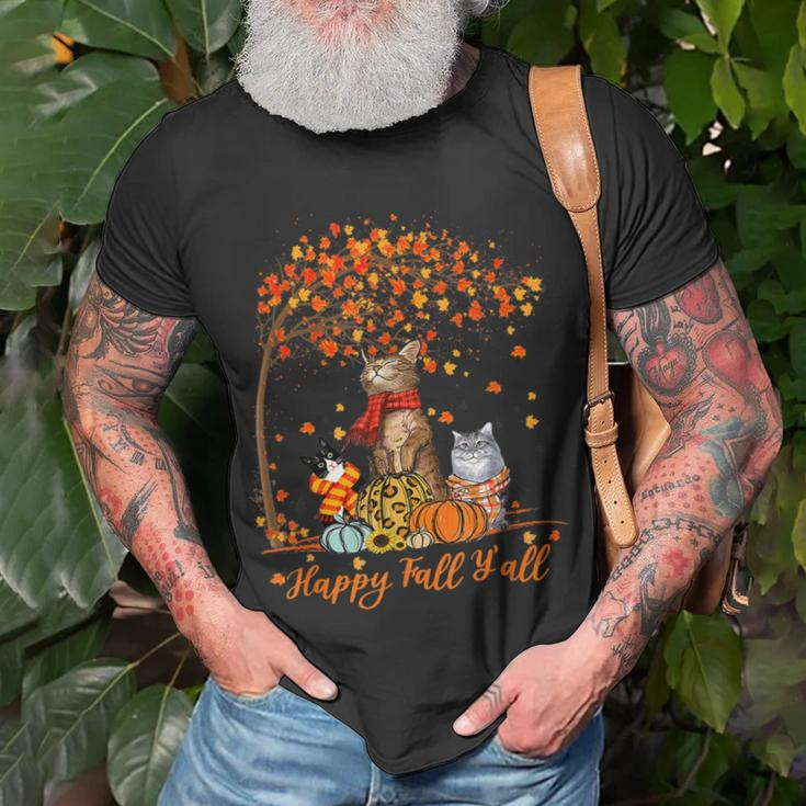 Cat It’S Fall Y’All Pumpkin Autumn Halloween Cat Fall Autumn T-shirt Gifts for Old Men
