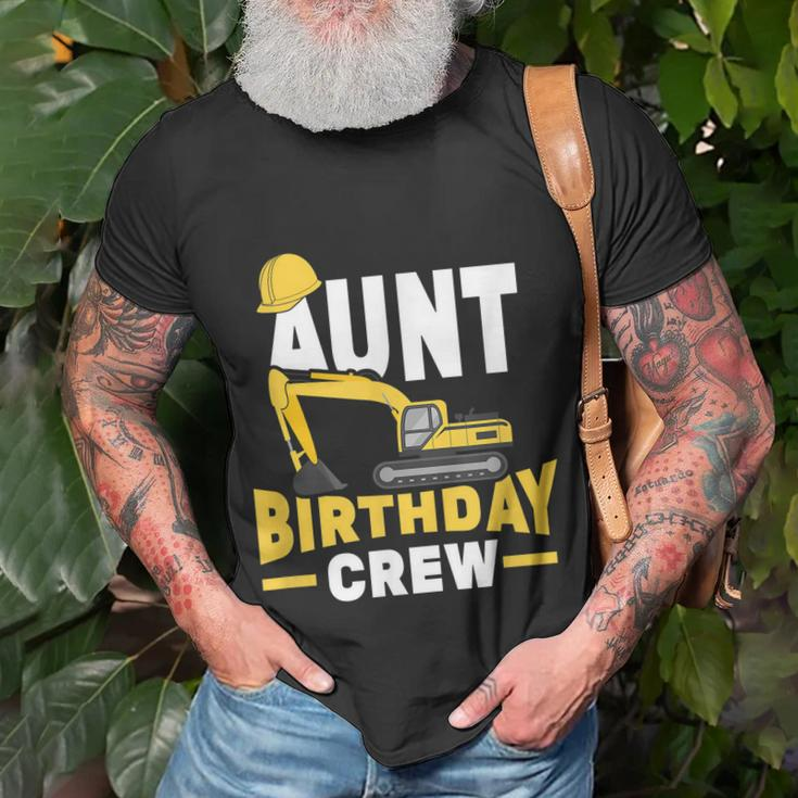 Construction Birthday Party Digger Aunt Birthday Crew T-Shirt Gifts for Old Men