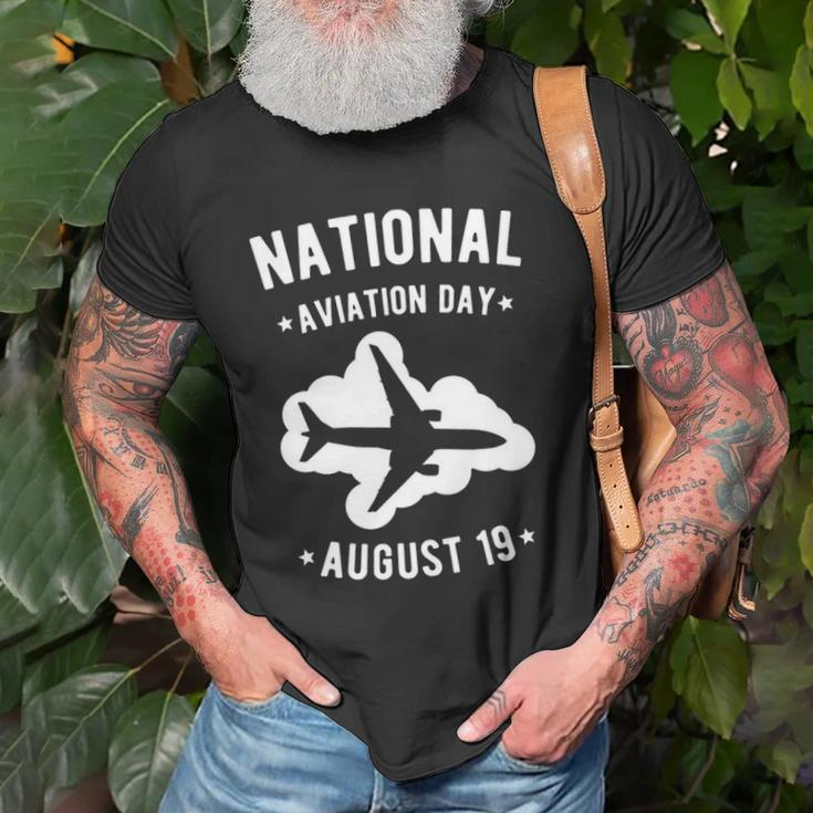 Cool Public Holidays Shirt - Flight Airplane Print Tee Gift Unisex T-Shirt Gifts for Old Men
