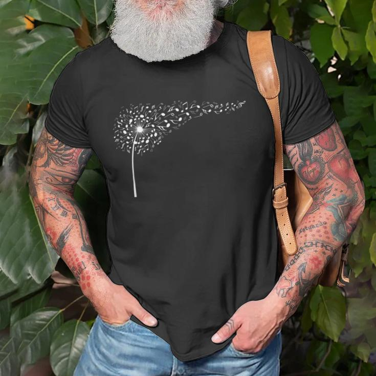 Dandelion Blowing Music Notes Cute Christmas Gift Unisex T-Shirt Gifts for Old Men