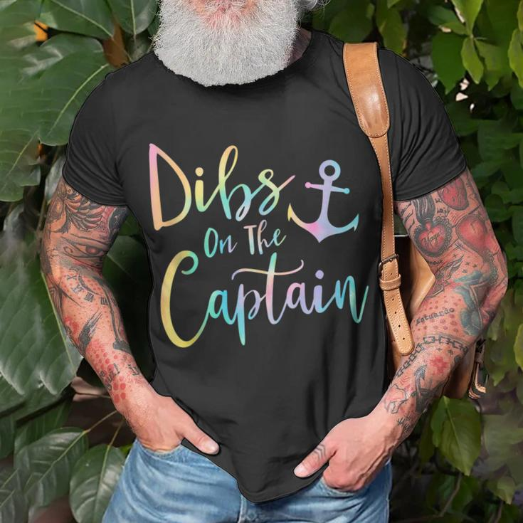 Dibs On The Captain Fire Captain Wife Girlfriend Sailing T-shirt Gifts for Old Men