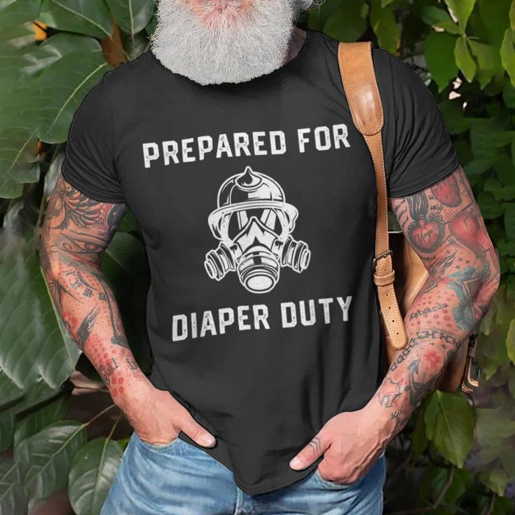 Firefighter Funny Firefighter New Dad Promoted Daddy Humor Fathers Day Unisex T-Shirt Gifts for Old Men