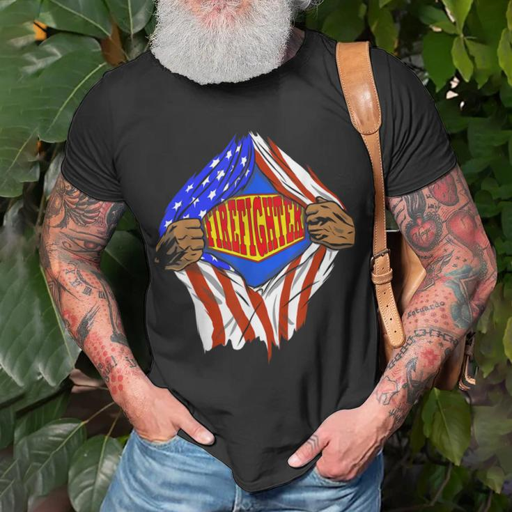 Firefighter Funny Super Firefighter Hero Job Unisex T-Shirt Gifts for Old Men