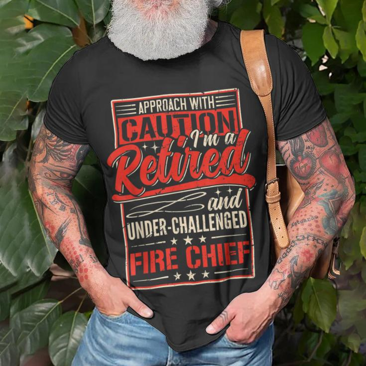 Firefighter Retired Fire Chief Firefighter Retirement 2022 Dad Grandpa V2 Unisex T-Shirt Gifts for Old Men