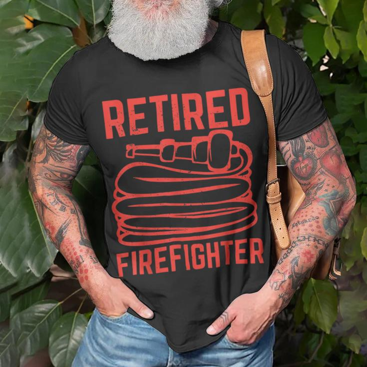 Firefighter Retired Firefighter Pension Retiring V2 Unisex T-Shirt Gifts for Old Men