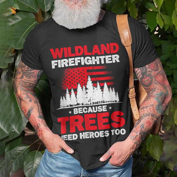 Firefighter Wildland Firefighter Hero Rescue Wildland Firefighting V3 Unisex T-Shirt Gifts for Old Men