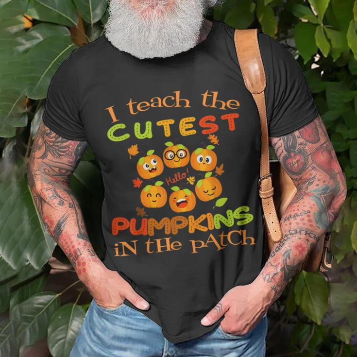 Halloween Teacher Cutest Pumpkin Patch Kindergarten Teacher Unisex T-Shirt Gifts for Old Men