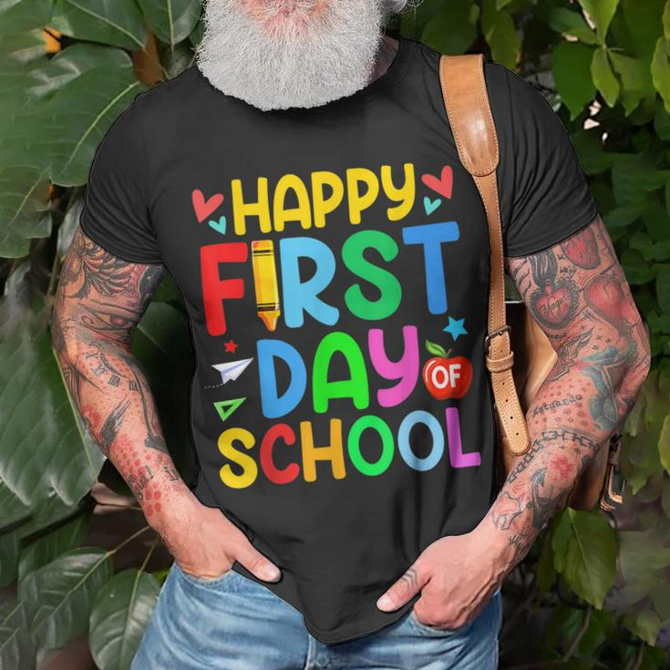 Happy First Day Of School Back To School V3 Unisex T-Shirt Gifts for Old Men