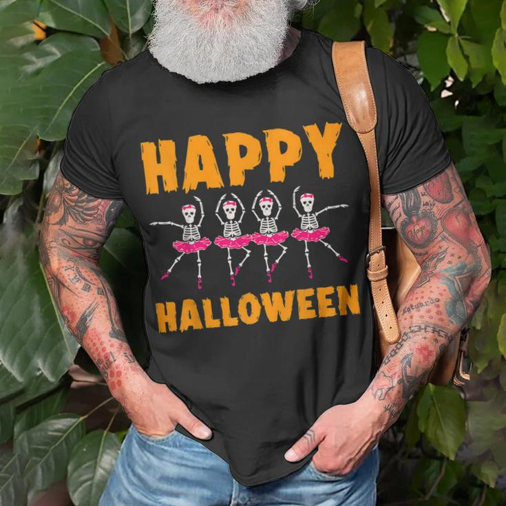Happy Halloween Lazy Costume Dancing Skeleton Ballerina Unisex T-Shirt Gifts for Old Men